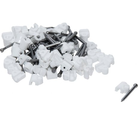 Скоба для кабеля, круглая А 5мм, 50шт - пакет Tech-Krep/Zitar 103646