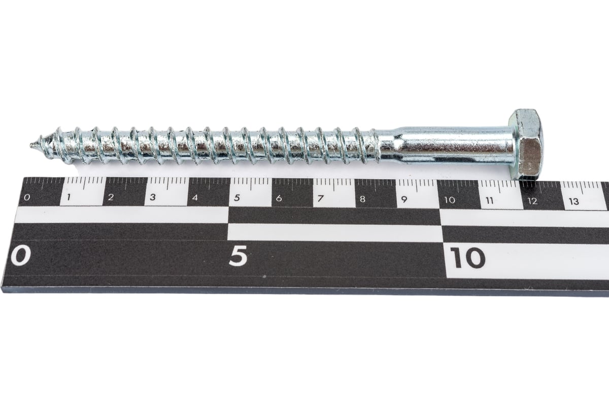 Сантехнический болт DIN 571 оцинкованный 10х120, 2шт - пакет Tech-Krep ...