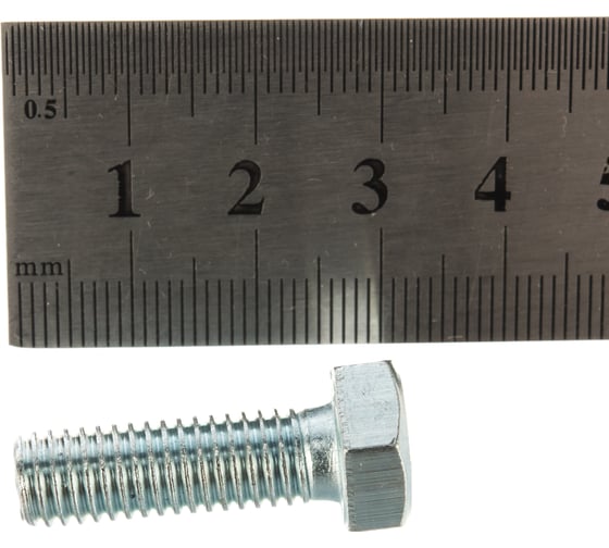 Болт DIN 933 с шестигранной головкой, оцинкованный М8х25, 40шт - коробка Tech-Krep 105208