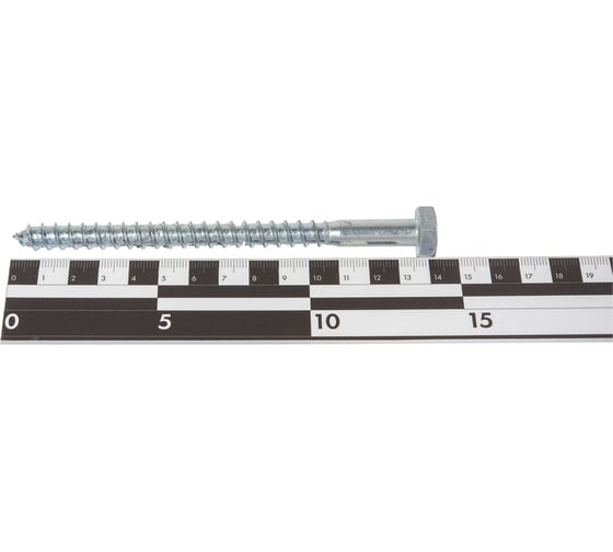 Сантехнический болт DIN 571 оцинкованный 10х140, 20шт - коробка Tech-Krep 126563