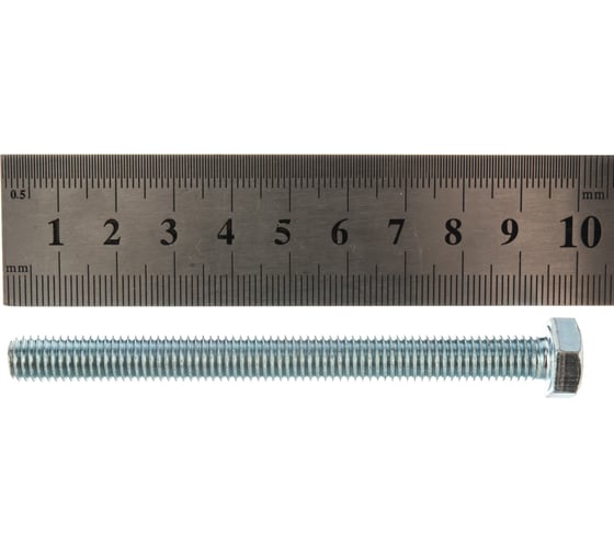 Болт DIN 933 с шестигранной головкой, оцинкованный М8х90, 20шт - коробка Tech-Krep 126515