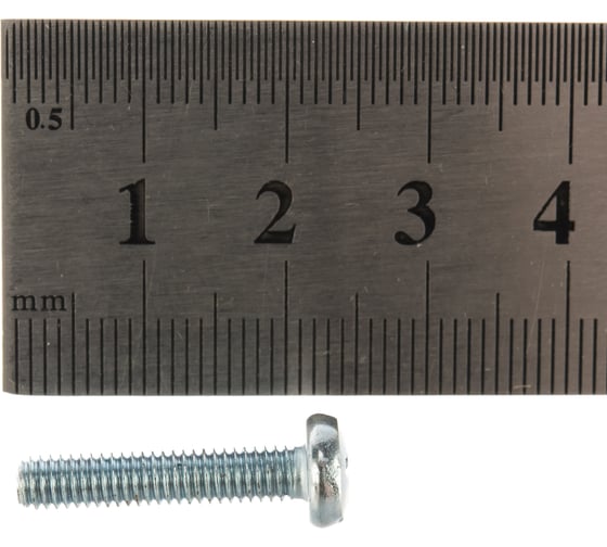 Винт DIN 7985 с полукруглой головкой, оцинкованный М4х20, 150шт - коробка Tech-Krep 105220