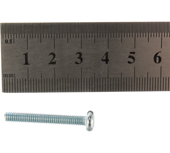 Винт DIN 7985 с полукруглой головкой, оцинкованный М4х30, 100шт - коробка Tech-Krep 105221