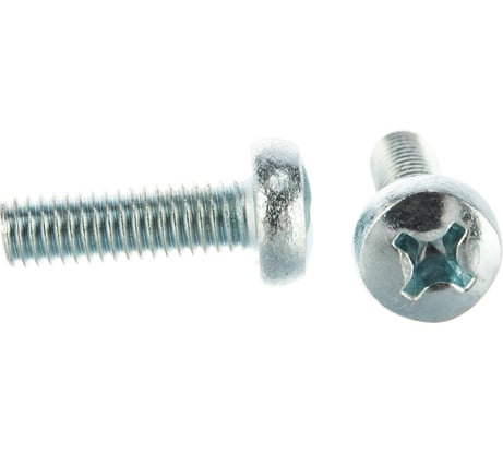 Винт DIN7985 с полукруглой головкой оцинкованный М6x20 мм, 70 шт, коробка с окном Zitar 105226