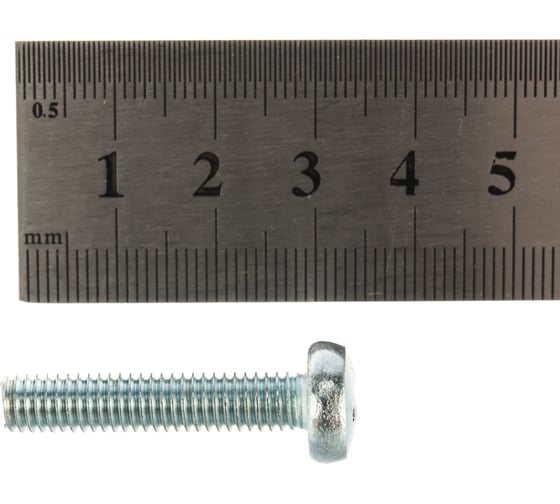 Винт DIN 7985 с полукруглой головкой, оцинкованный М6х30, 50шт - коробка Tech-Krep 105227