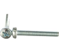 Винт DIN 7985 с полукруглой головкой, оцинкованный М6х40, 35шт - коробка Tech-Krep 105228