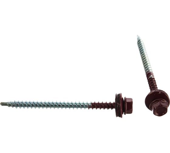 Кровельный саморез Tech-Krep КР сверло 4,8х70 RAL-3005 винно-красный 30 шт, коробка с ок. 125554 1