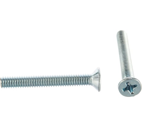 Винт DIN965 с потайной головкой оцинкованный М4x30 мм, 120 шт, коробка с окном Zitar 105236