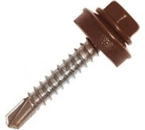 Кровельный саморез Tech-Krep КР сверло 4,8х28 RAL-8017 3 кг, ведро 128398