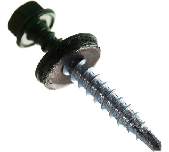 Кровельный саморез Tech-Krep КР сверло 4,8х35 RAL-6002 зелёный 250 шт, ведро 103178