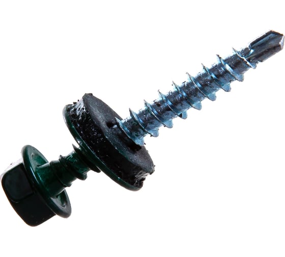 Кровельный саморез Tech-Krep КР сверло 4,8х35 RAL-6005 3 кг (537 шт.) - ведро 128395