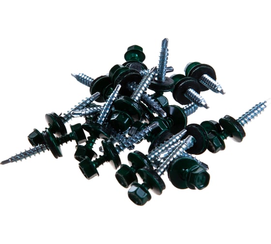 Кровельный саморез Tech-Krep КР сверло 4,8х35 RAL-6005 3 кг (537 шт.) - ведро 128395
