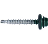 Саморез КР со сверлом 4,8x35 мм RAL-6005 темно-зеленый, 250 шт в ведре Zitar 127874