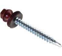 Саморез КР со сверлом 4,8x51 мм RAL-3011 темно-красный, 200 шт в ведре Zitar 103287