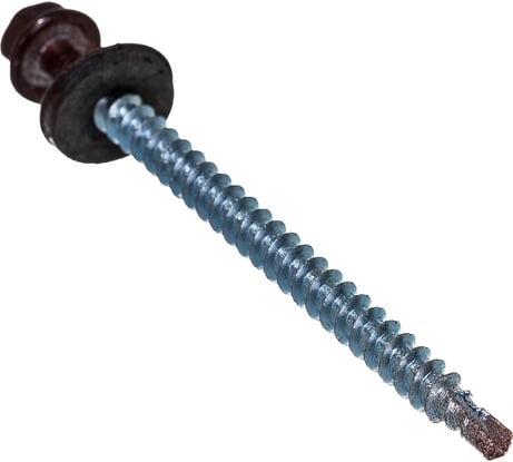 Саморез КР со сверлом, 4,8x70 мм, RAL-8017 шоколадно-коричневый, 30 шт. в коробке с окном Zitar 125560