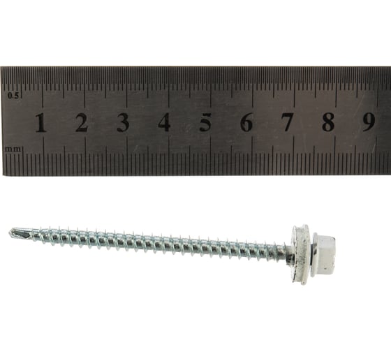 Кровельный саморез Tech-Krep КР сверло 4,8х70 RAL-9003 ярко-белый 30 шт, коробка с окном 124647