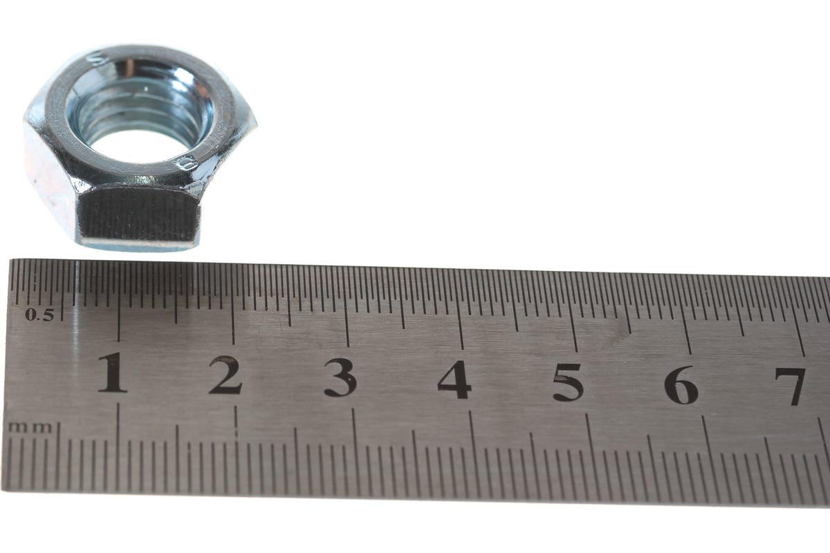 Шестигранная гайка DIN 934 оцинкованная М12, 10шт - пакет Tech-Krep ...