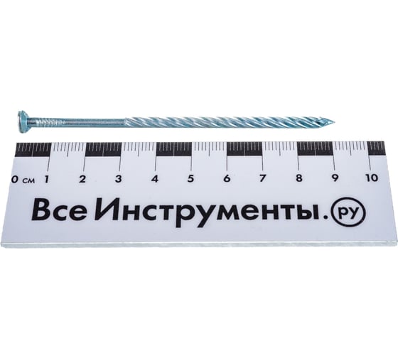 Винтовой оцинкованный гвоздь 3.4х90, 700г - коробка Tech-Krep 124593