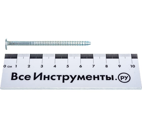 Ершеный оцинкованный гвоздь 70мм, 400г - коробка Tech-Krep 124600