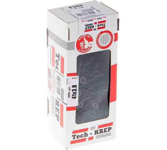 Саморез Tech-Krep ШСГД 3,8х41 200 шт, коробка с окном 102123