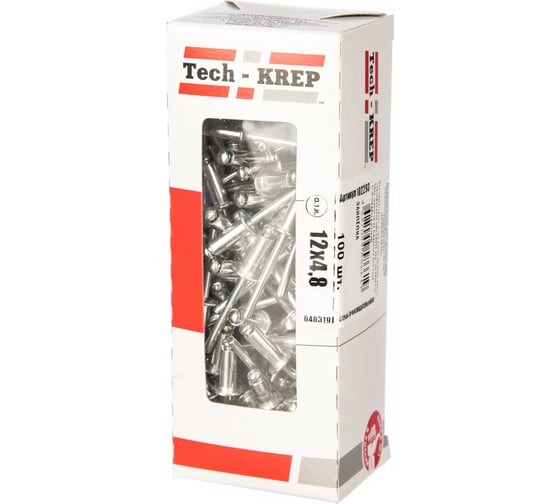 Заклепка 4.8х12, 100шт - коробка Tech-Krep 102293