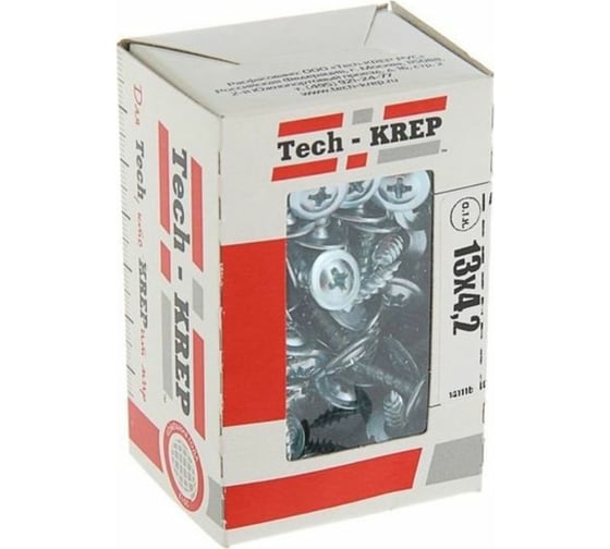 Саморез Tech-Krep ШСММ 4,2х13 200 шт, коробка с окном 102138