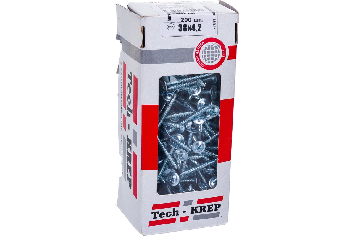 Саморез Tech-Krep ШСММ 4,2х38 200 шт, коробка с окном 102143 - выгодная ...