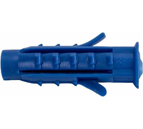 Распорный дюбель Чапай 6х25 шипы+усы, синие 1000шт - пакет Tech-Krep 111141