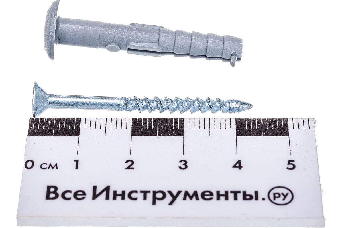 Дюбель-гвоздь 6х40 гриб, полипропилен 500шт - ведро Tech-Krep 113143 ...