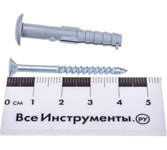 Дюбель-гвоздь 6х40 гриб, полипропилен 500шт - ведро Tech-Krep 113143