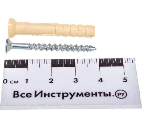 Дюбель-гвоздь 6х40 потайная манжета, нейлон 150шт - ведро Tech-Krep 101330
