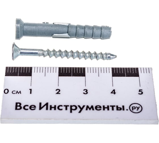 Дюбель-гвоздь 6х40 потайная манжета, полипропилен 50шт - ведро Tech-Krep 125069
