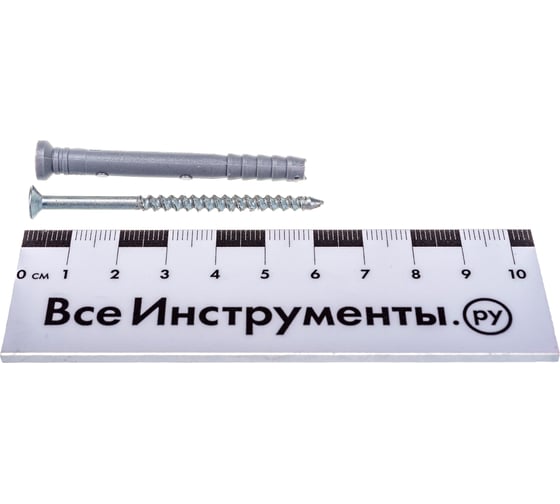 Дюбель-гвоздь 6х60 потайная манжета, полипропилен 100шт - ведро Tech-Krep 101468