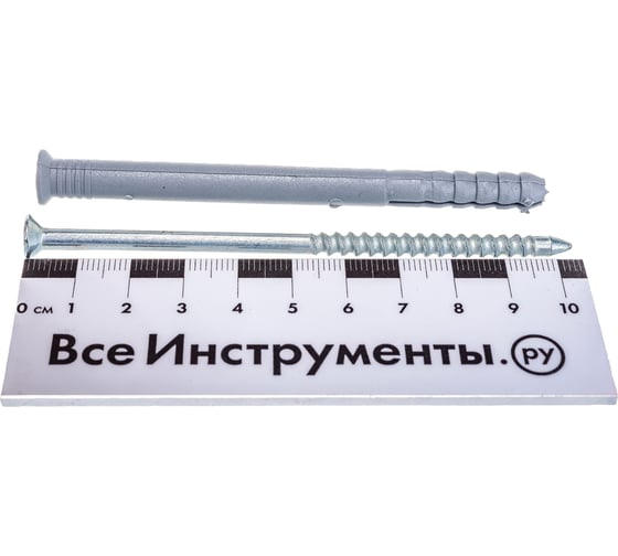 Дюбель-гвоздь 8х100 потайная манжета, полипропилен 50шт - ведро Tech-Krep 126858