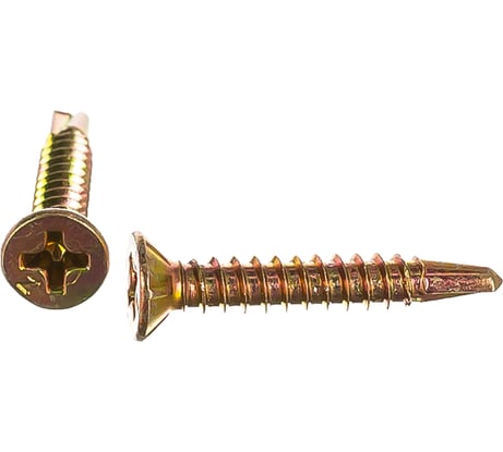 Саморезы оконные с буром 3,9x25 мм, желтые, 500 шт в ведре мал Zitar 116808