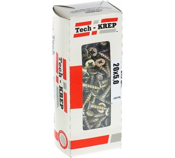 Универсальный саморез Tech-Krep 20х5 мм, 200 шт., желтый 102258