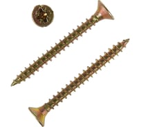 Универсальный саморез Tech-Krep 60х6,0 мм 100 шт желтый, коробка с окном 102271