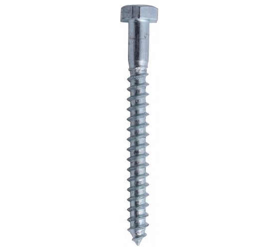 Саморез с шестигранной головкой 6.0х90 острый, цинк, 2шт Ekt 71306090 1