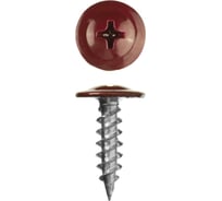 Саморез с прессшайбой, наконечник-острый, 4.2х19, RAL3005 красное вино, 150шт Ekt 10805604