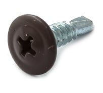 Саморез с прессшайбой, наконечник-сверло, 4.2х19, RAL8017 темно-коричневый, 150шт Ekt 10819804
