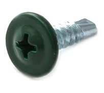 Саморез с прессшайбой, наконечник-сверло, 4.2х19, RAL6005 темно-зелёный, 18шт Ekt 1508201