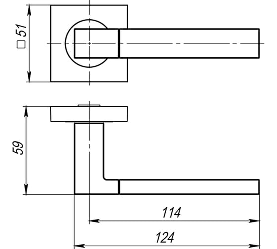 Раздельная ручка AJAX K.JK51.FUSION (FUSION JK) BL-24 черный 43285