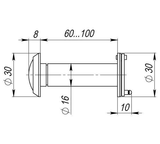 Дверной глазок ARMADILLO оптика стекло LM/B DV-PRO 3/100-60/BR/HD SG матовое золото 47013