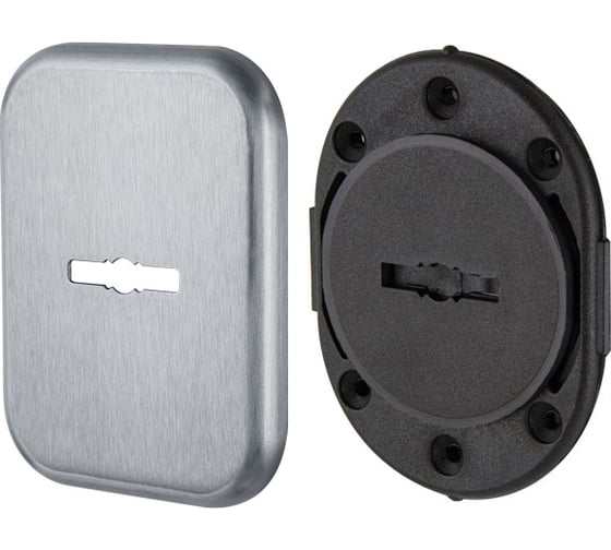 Декоративная квадратная накладка на сувальдный замок со шторкой ARMADILLO PS-DEC SQ CT (ATC Protector 1) SC-14 матовый хром 35621