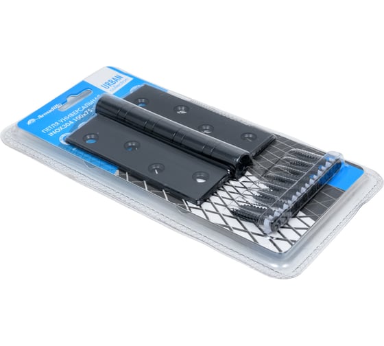 Универсальная петля ARMADILLO IN4500UC-BL BL 100x75x3 INOX304 черный, блистер 46733