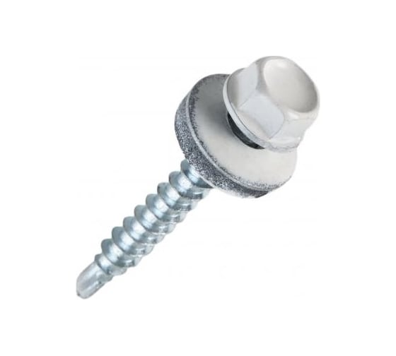 Кровельный саморез 4.8х29 RAL 9003 белый сигнальный, 250шт Ekt 1092248029