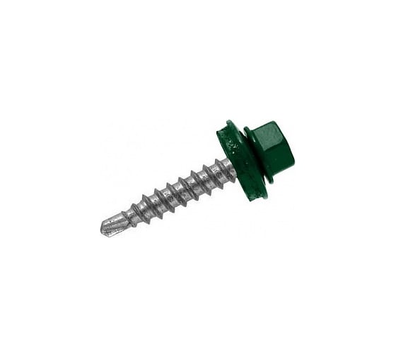 Кровельный саморез 4.8х38 RAL 6005 тёмно-зелёный, 200шт Ekt 1091348038 1