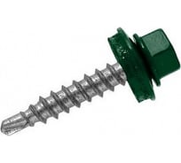 Кровельный саморез 4.8х76 RAL 6005 тёмно-зелёный, 100шт Ekt 1091348076