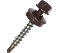 Кровельный саморез 4.8х29 RAL 8017 тёмно-коричневый, 50шт Ekt 1101948029