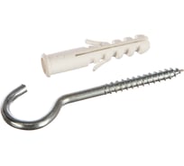 Распорный дюбель Зубр МАСТЕР тип ЕВРО с шурупом-полукольцом, 10х50 / 6х90 мм, 4 шт 30686-10-50